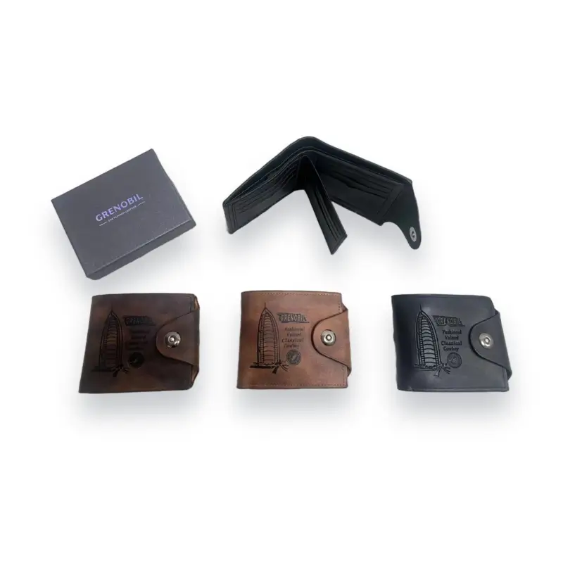 portefeuille pliable en cuir pour homme-5 - Portefeuille Pour Homme - Vente en gros articles Afrique_Sacs_Parfums_Petit é...